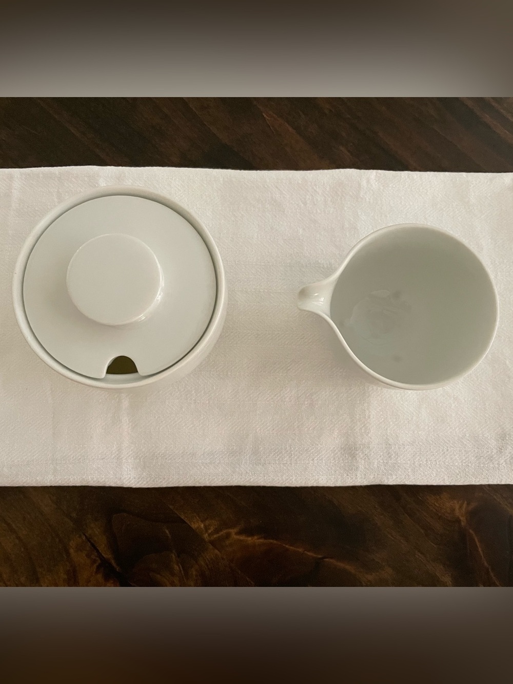 Rosenthal “Century White” (Rim) - Continental Creamer and Sugar Bowl - Picture 3 of 11